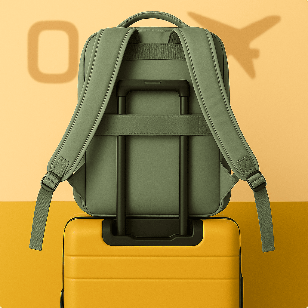 Sac à dos cabine vert pour femme – Format Ryanair, low cost – Cabinlow™