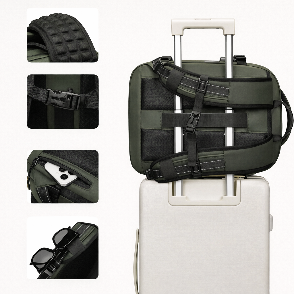 Green Vacuum Compression 40L Underseat Backpack 45×36×20