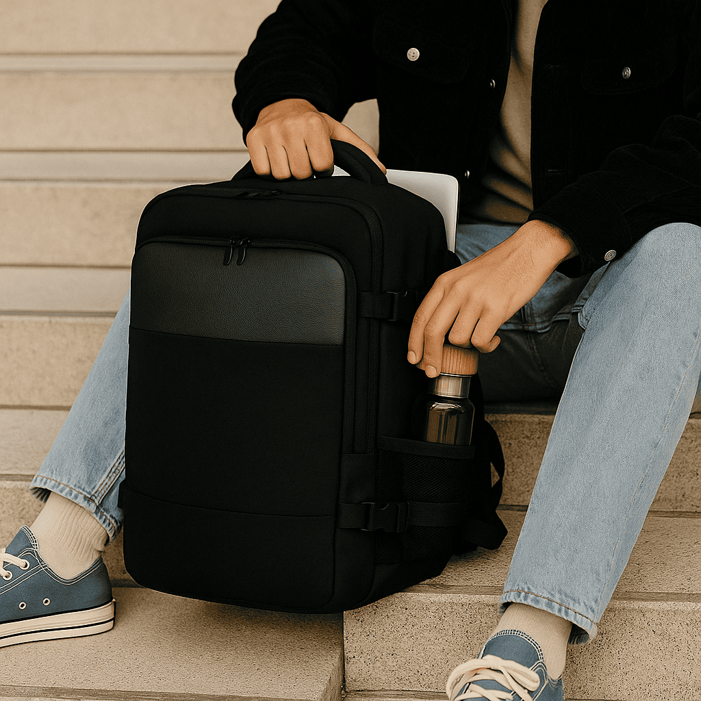 Sac à dos cabine Homme avec ouverture 180° – Format Ryanair, low cost – Cabinlow™