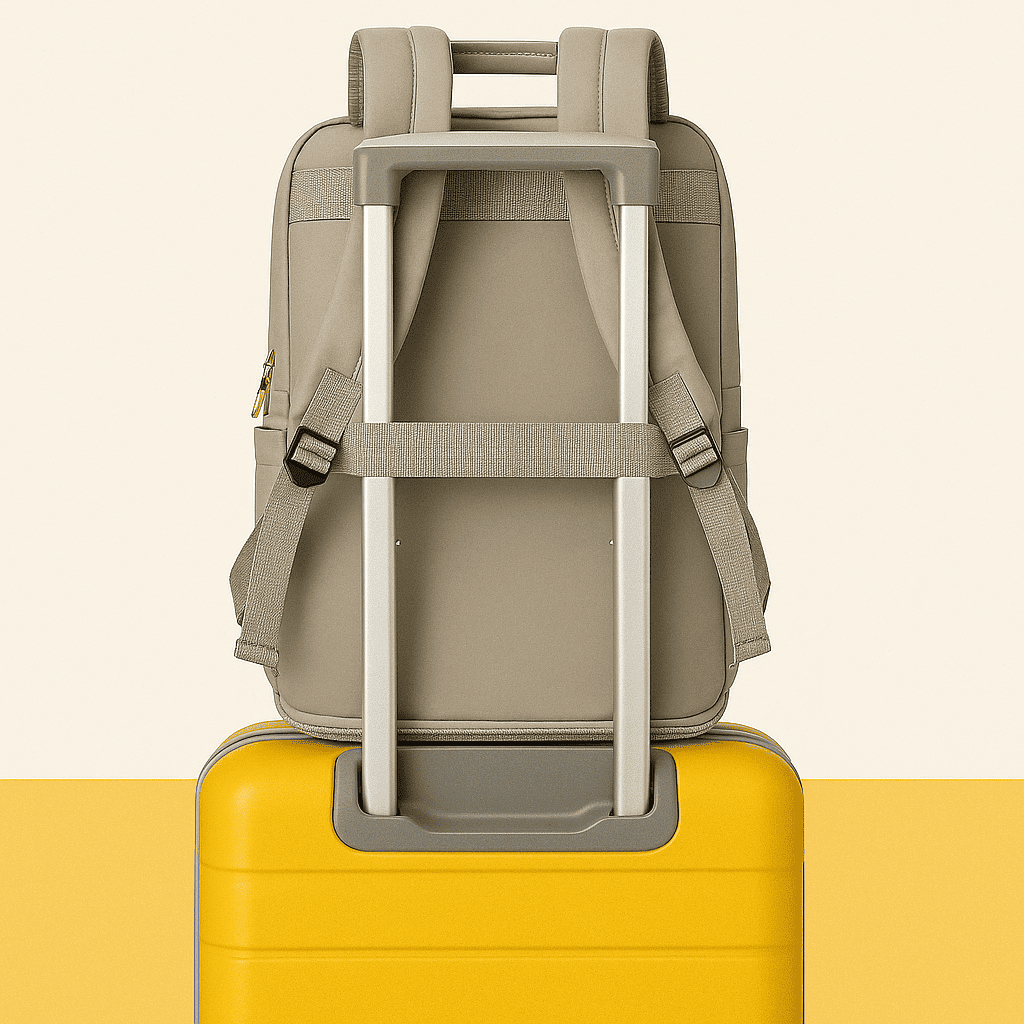 Sac à dos cabine structuré Kaki pour femme –Format Ryanair, low cost – Cabinlow™