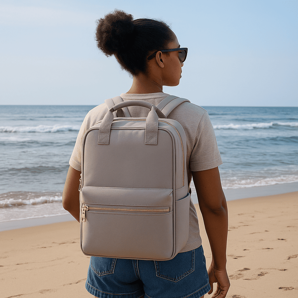Sac à dos cabine structuré Kaki pour femme –Format Ryanair, low cost – Cabinlow™