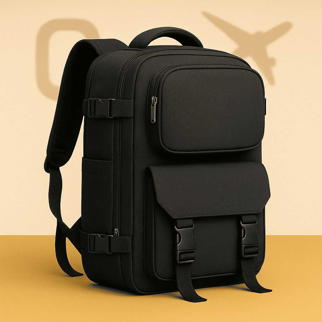 Sac à dos cabine noir casual – Format Ryanair, low cost – Cabinlow™