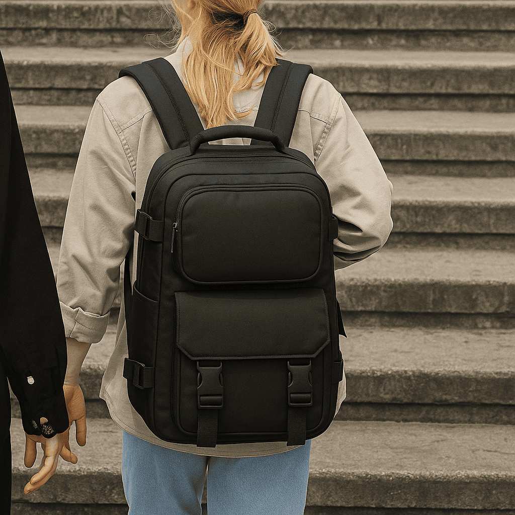 Sac à dos cabine noir casual – Format Ryanair, low cost – Cabinlow™