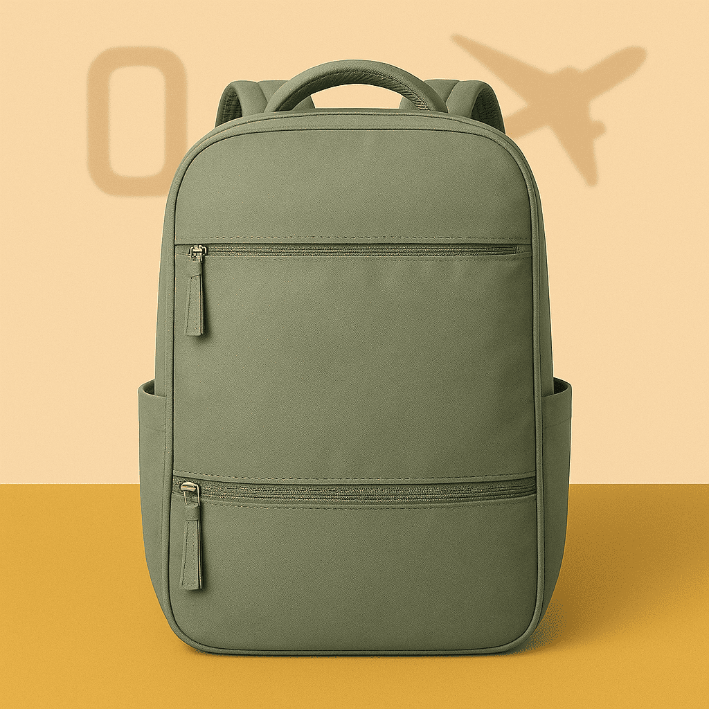 Sac à dos cabine vert pour femme – Format Ryanair, low cost – Cabinlow™