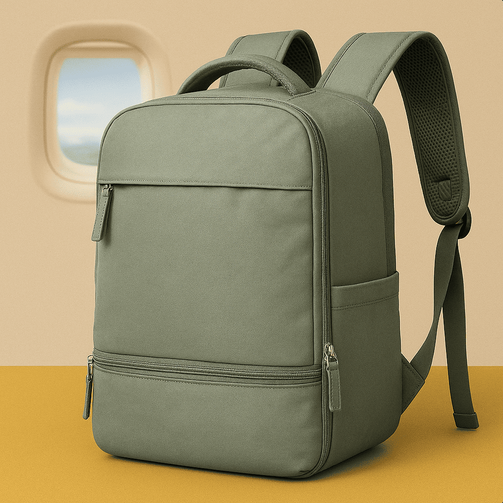 Sac à dos cabine vert pour femme – Format Ryanair, low cost – Cabinlow™