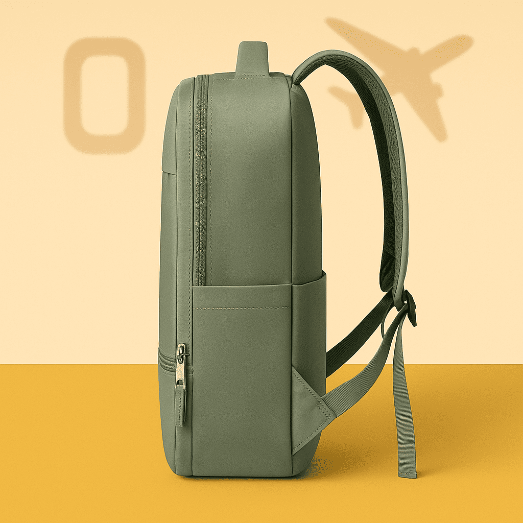Sac à dos cabine vert pour femme – Format Ryanair, low cost – Cabinlow™