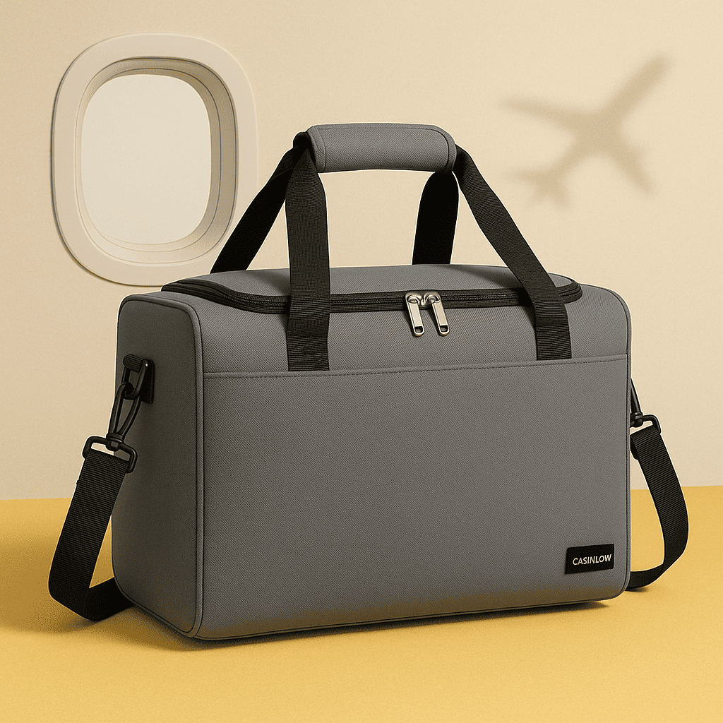 Sac cabine gris - léger et organisé pour homme – Format Ryanair, low cost – Cabinlow™