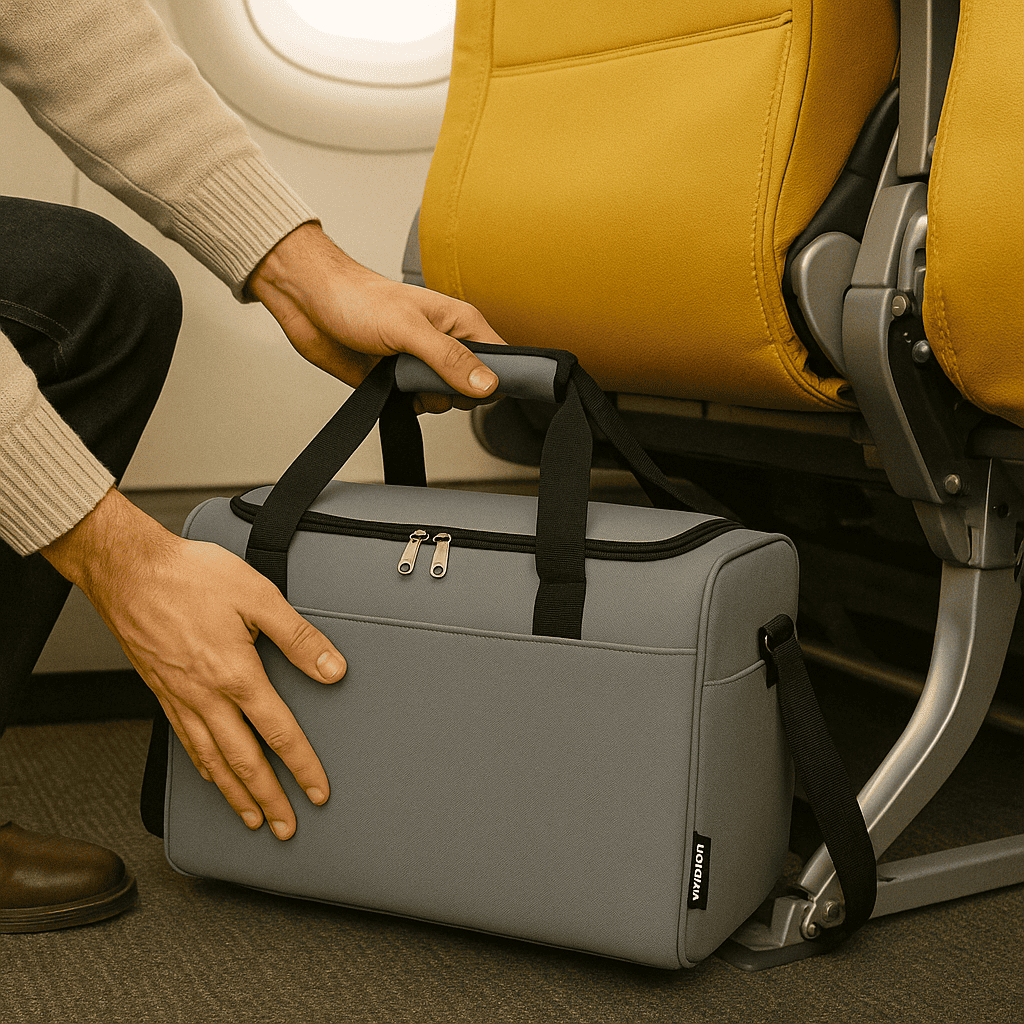 Sac cabine gris - léger et organisé pour homme – Format Ryanair, low cost – Cabinlow™