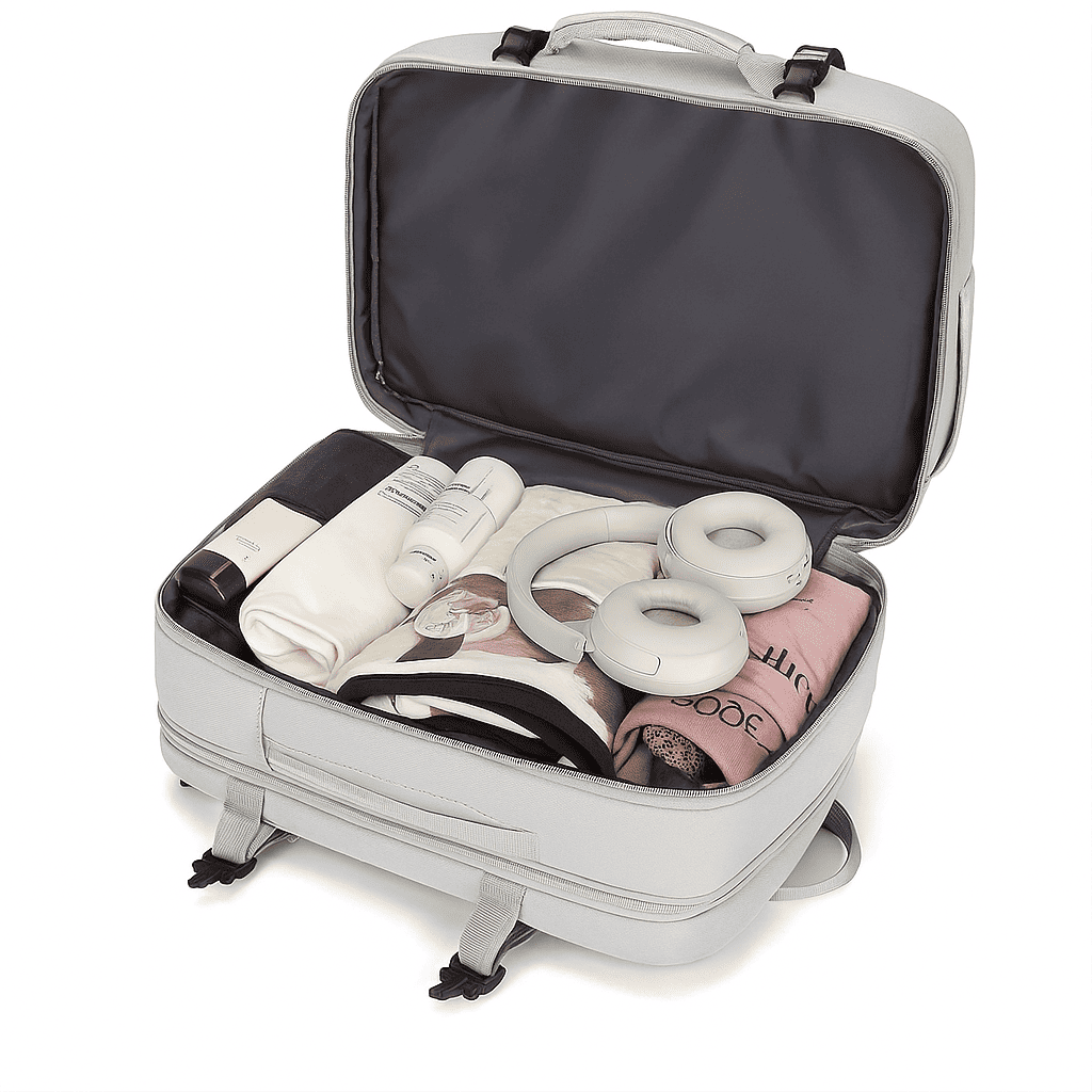 Sac à dos cabine 36L Format EasyJet Gris extensible et imperméable – Cabinlow™