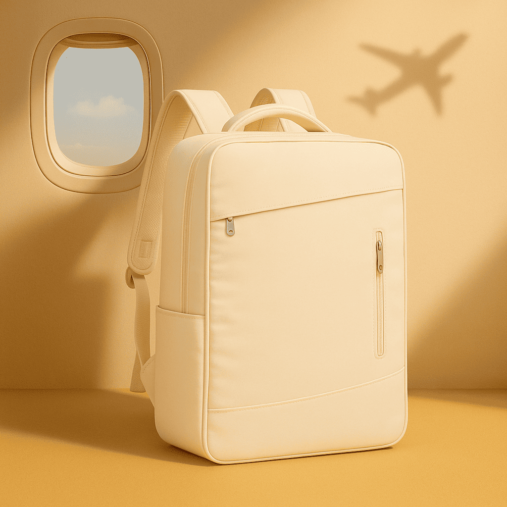 Sac à dos cabine Format EasyJet beige avec port USB – Cabinlow™