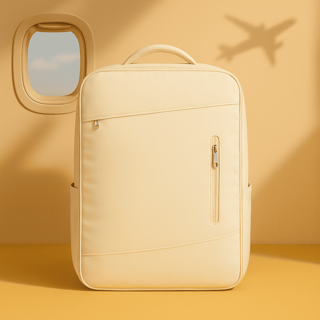 Sac à dos cabine Format EasyJet beige avec port USB – Cabinlow™