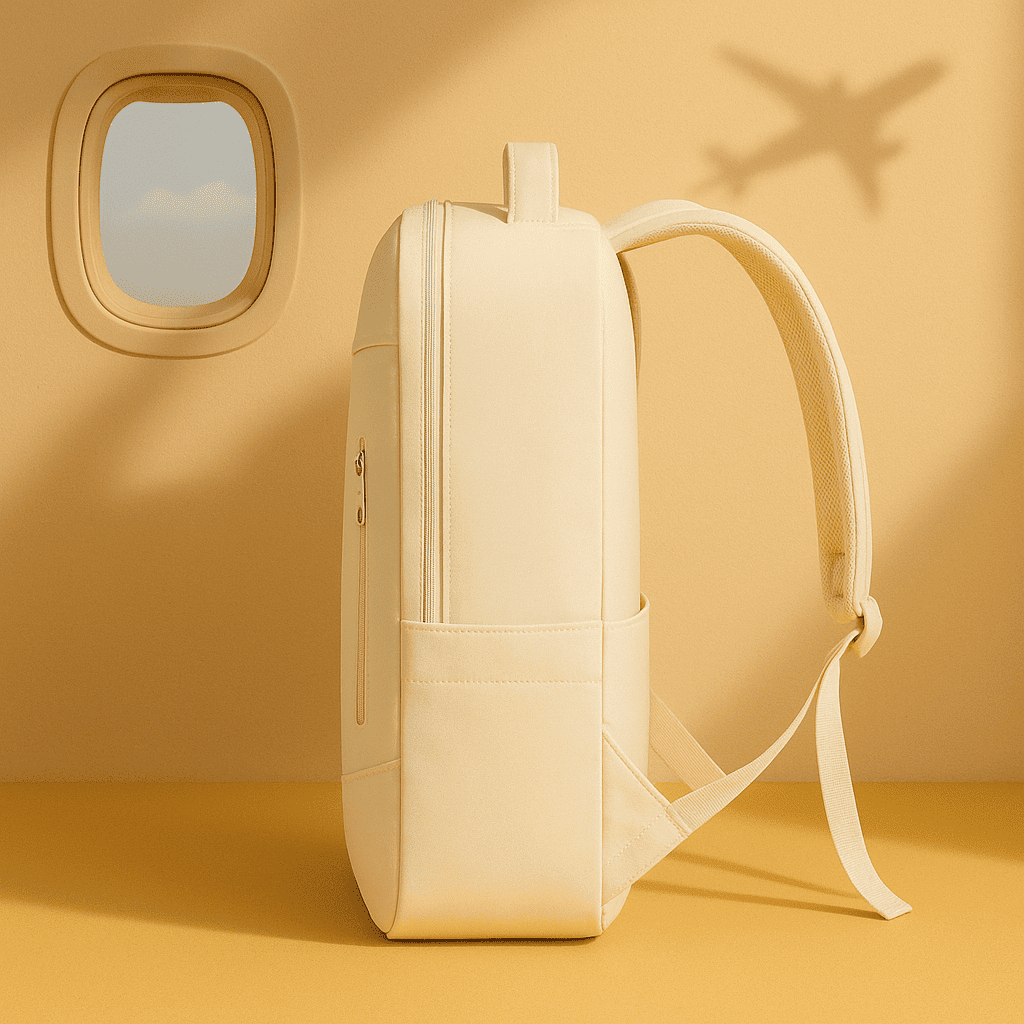 Sac à dos cabine Format EasyJet beige avec port USB – Cabinlow™