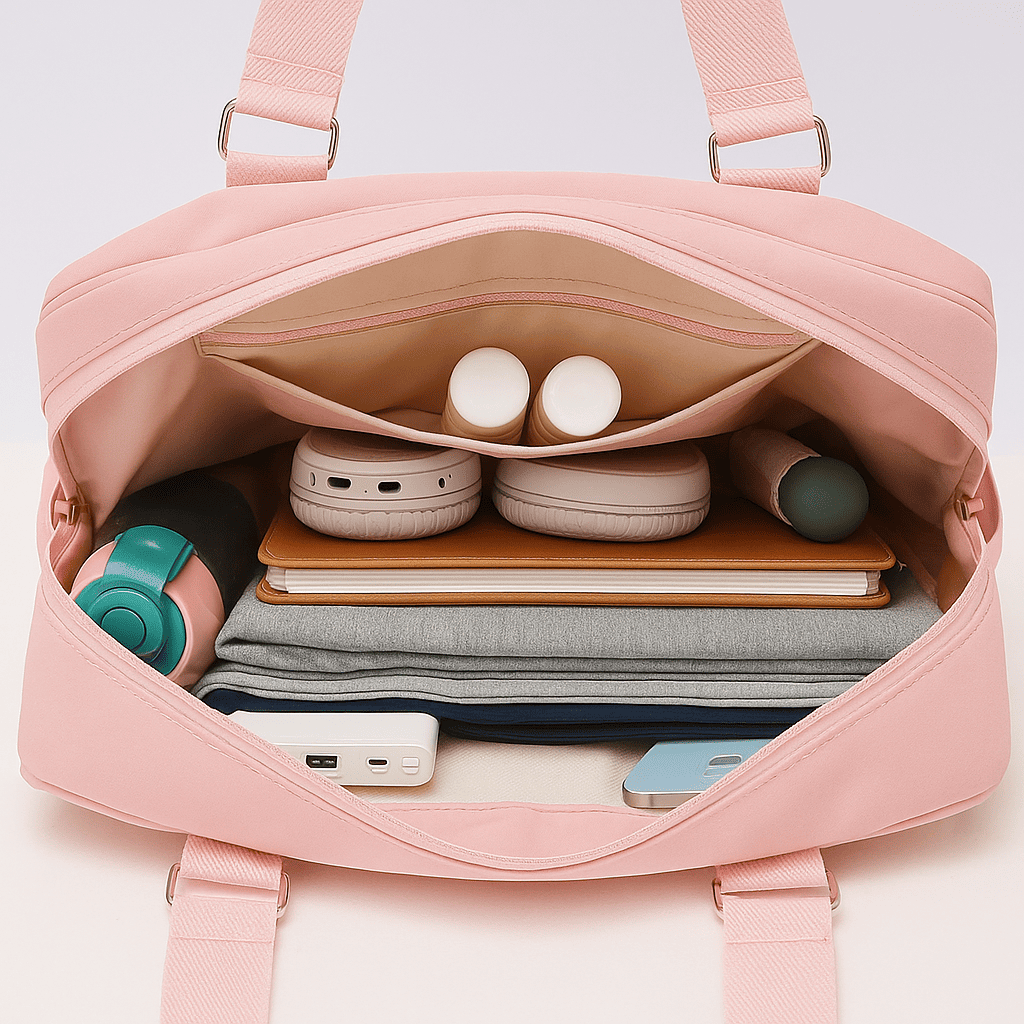 Sac à main cabine Format EasyJet rose-extensible multi-poches pour femme –Cabinlow™