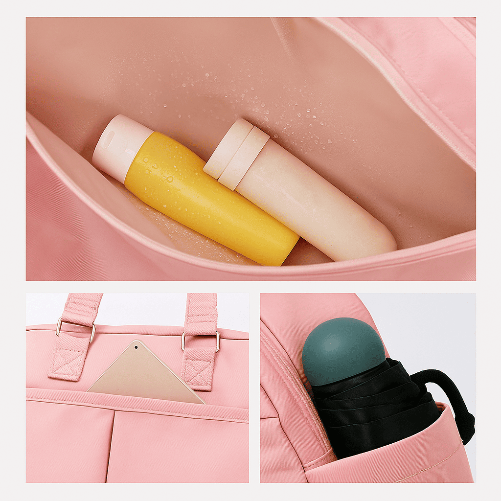 Sac à main cabine Format EasyJet rose-extensible multi-poches pour femme –Cabinlow™