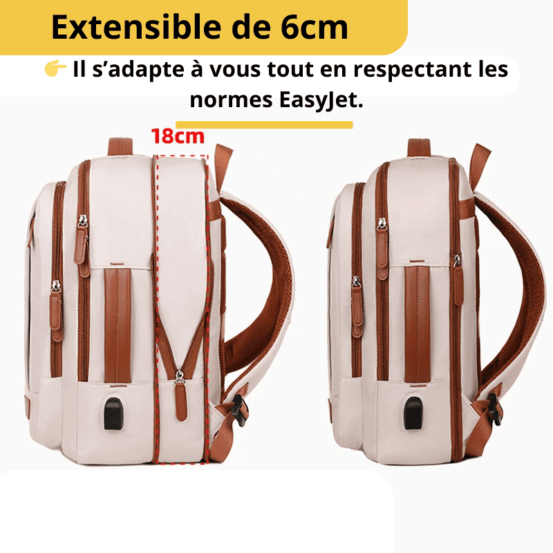 Sac à dos cabine Format EasyJet unisexe et extensible – Cabinlow™