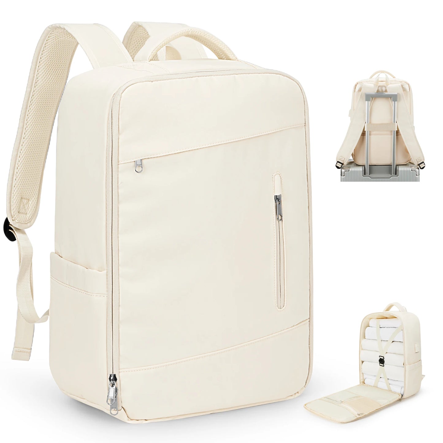 Sac à dos cabine Format EasyJet beige avec port USB – Cabinlow™