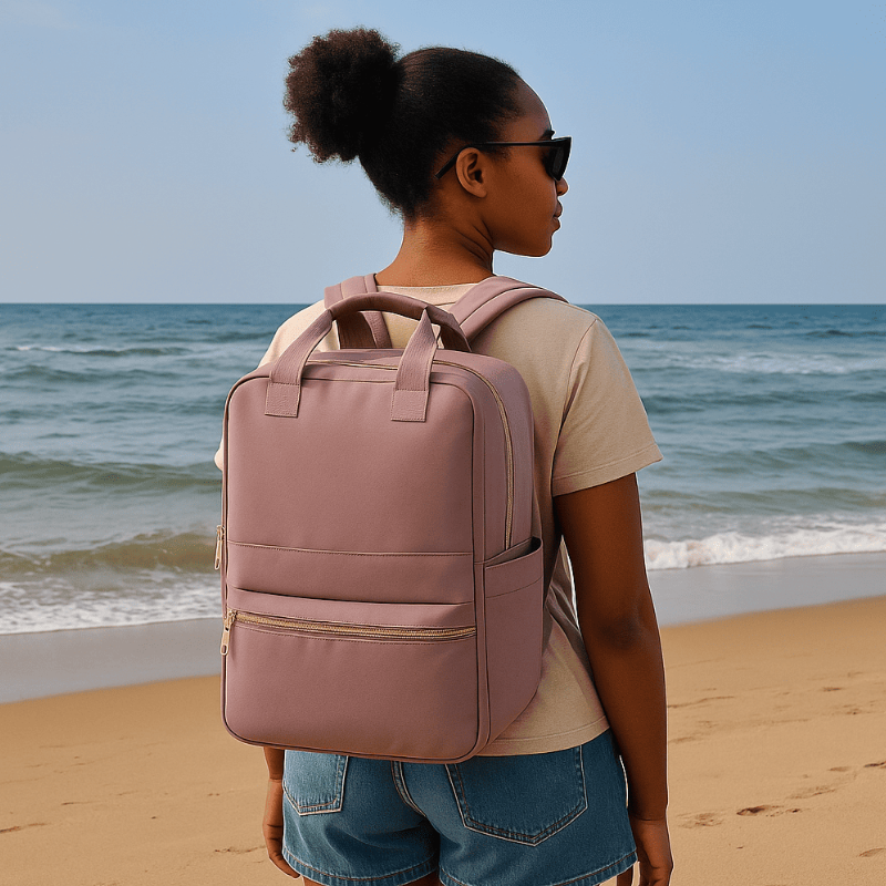 Sac à dos cabine structuré rose pour femme – Format Ryanair, low cost – Cabinlow™