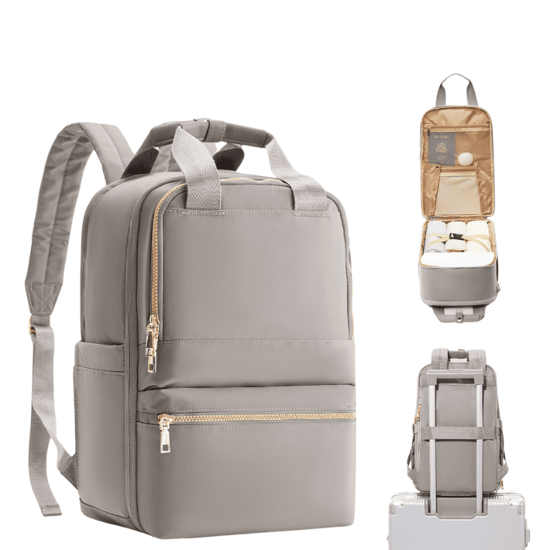 Sac à dos cabine structuré Kaki pour femme –Format Ryanair, low cost – Cabinlow™