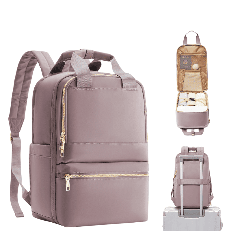 Sac à dos cabine structuré rose pour femme – Format Ryanair, low cost – Cabinlow™