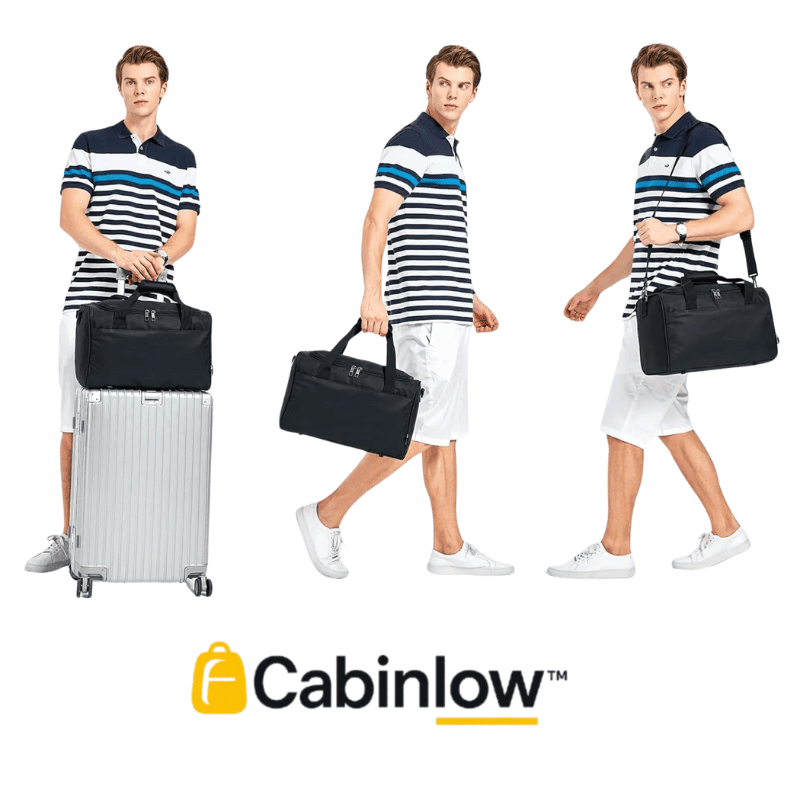Sac cabine gris - léger et organisé pour homme – Format Ryanair, low cost – Cabinlow™