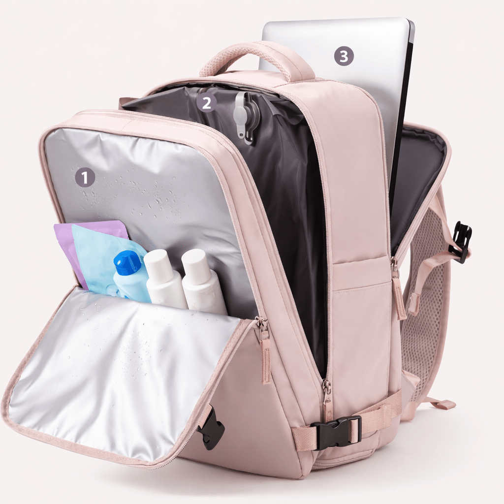 40x20x25 pink underseat cabin backpack - 