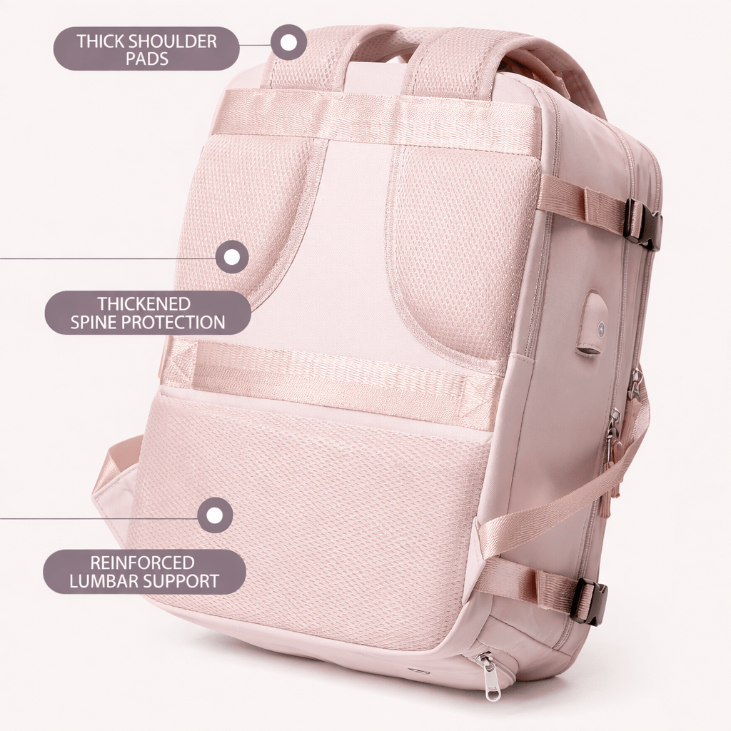 40x20x25 pink underseat cabin backpack - 