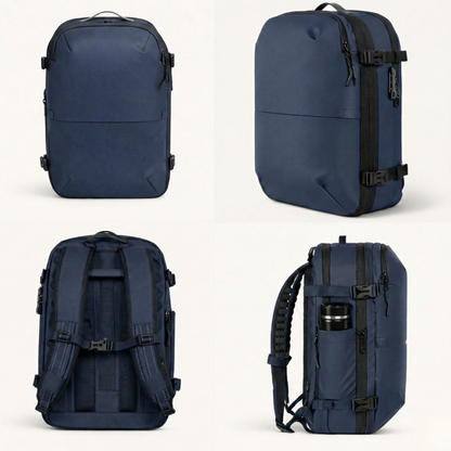 Blue Vacuum Compression 55L Cabin Backpack overhead  Airline