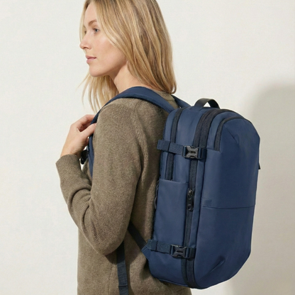 Blue Vacuum Compression 55L Cabin Backpack overhead  Airline