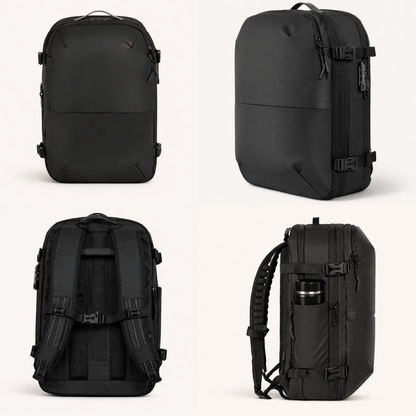 Black Vacuum Compression 55L Cabin Backpack overhead  Airline