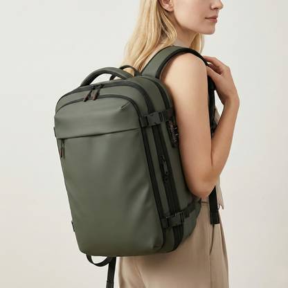 Green Expandable Vacuum Compression Backpack 56 × 45 × 25 cm