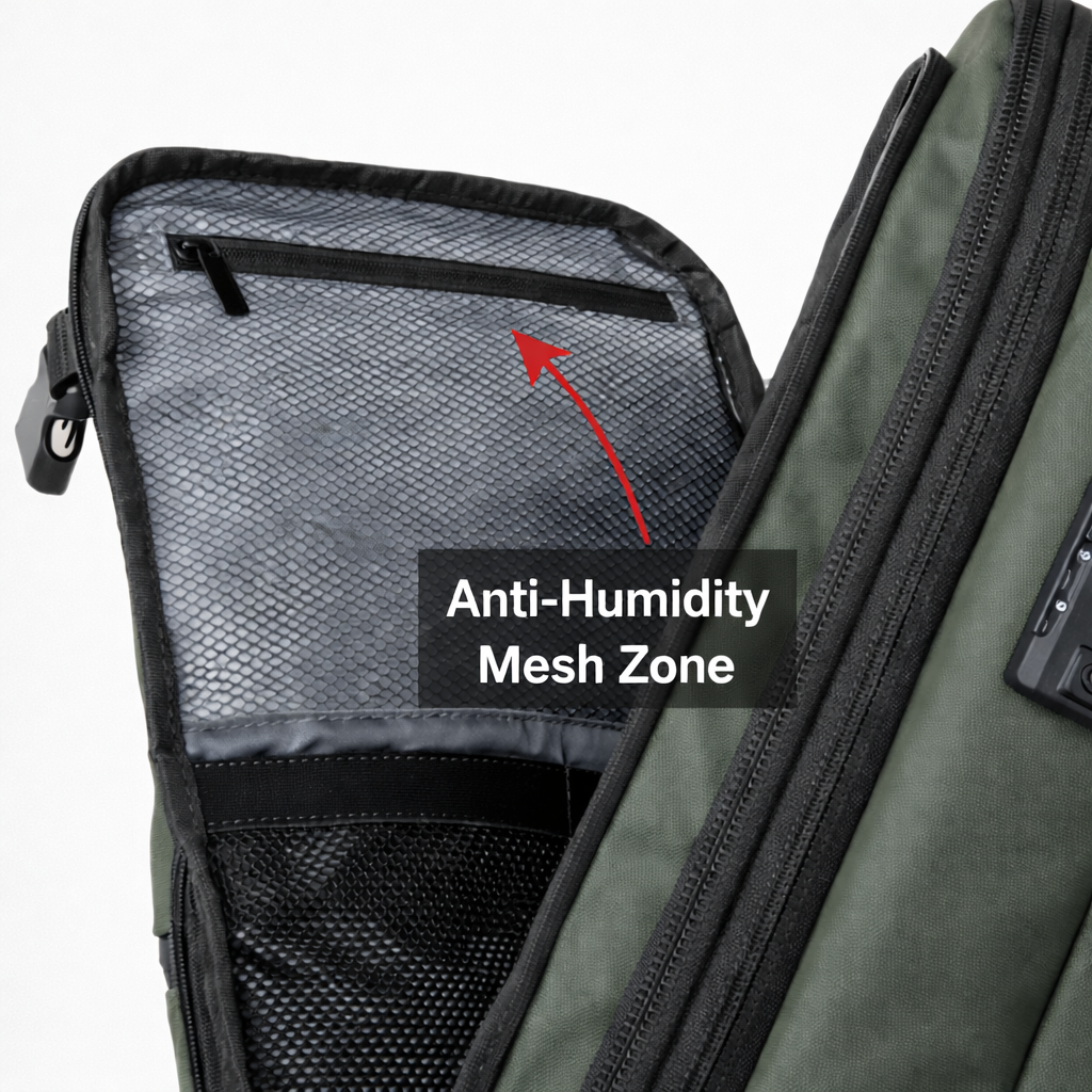 Green Vacuum Compression 55L Cabin Backpack overhead  Airline