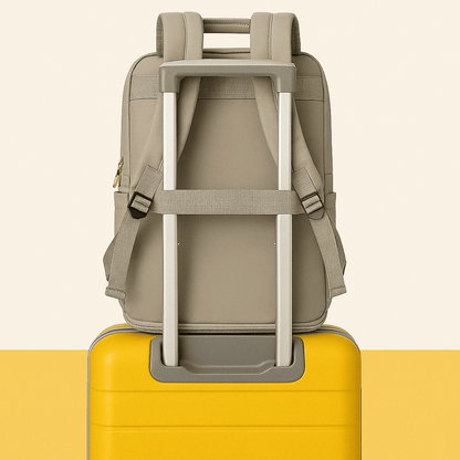 Sac à dos cabine structuré Kaki pour femme –Format Ryanair, low cost – Cabinlow™