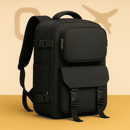 Sac à dos cabine noir casual – Format Ryanair, low cost – Cabinlow™