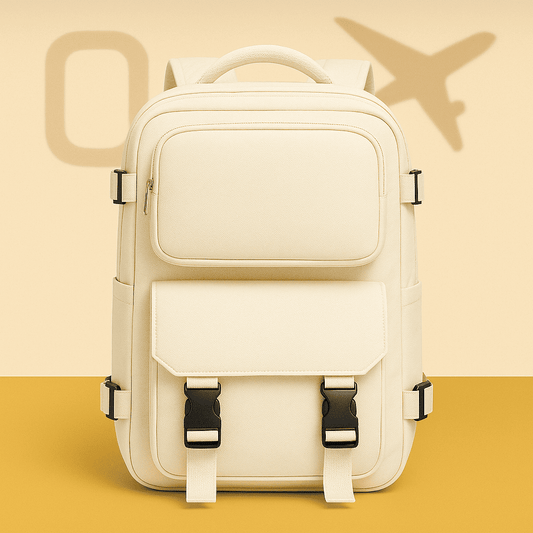 Sac à dos cabine  imperméable beige pour femme – Format Ryanair, low cost – Cabinlow™