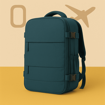 Sac à dos cabine bleu - compartiment chaussures – Format Ryanair, low cost – Cabinlow™