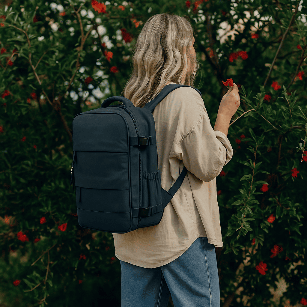 Sac à dos cabine noir - compartiment chaussures – Format Ryanair, low cost – Cabinlow™