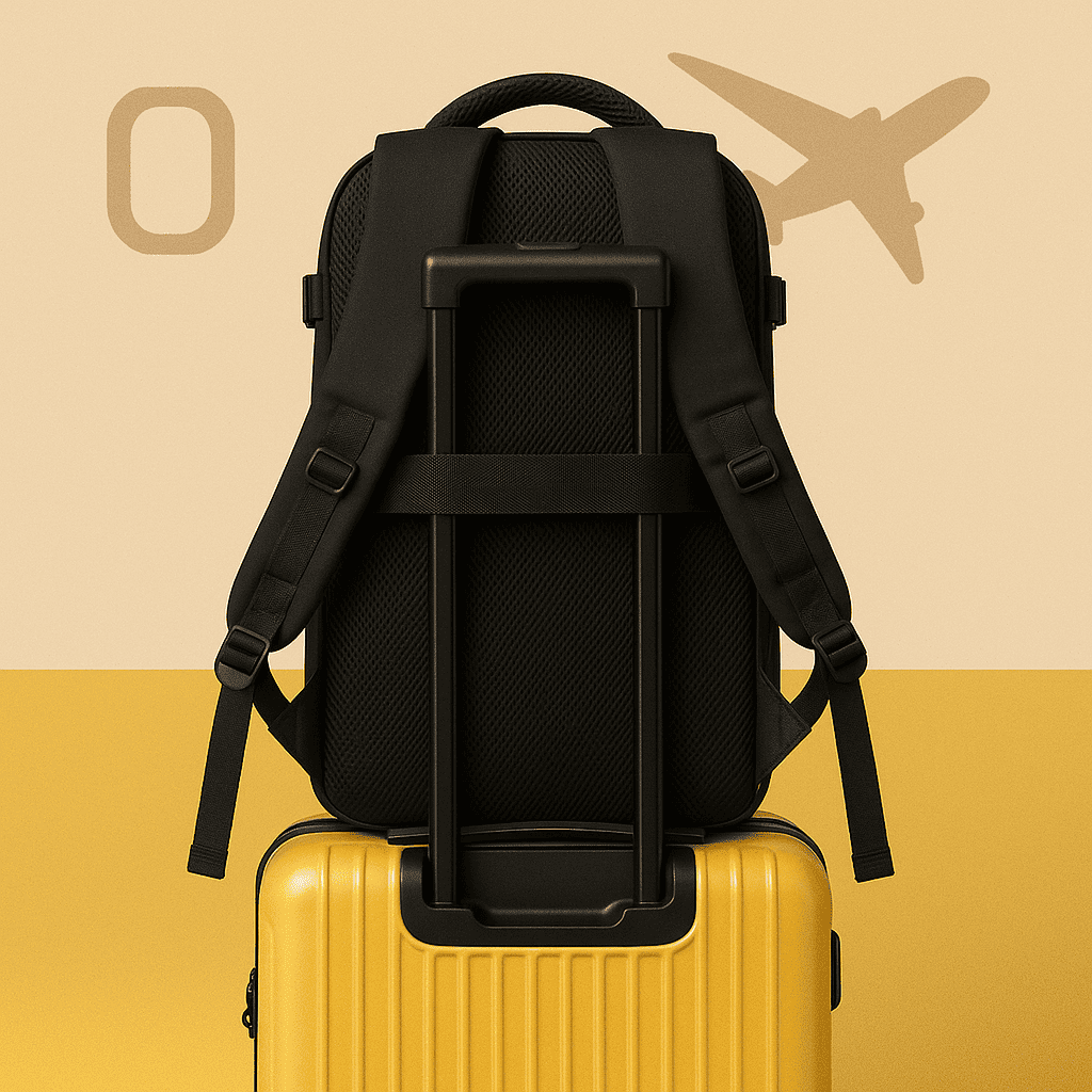 Sac à dos cabine noir - compartiment chaussures – Format Ryanair, low cost – Cabinlow™
