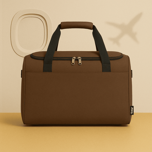 Sac cabine brun - léger et organisé pour homme – Format  Ryanair,  low cost – Cabinlow™