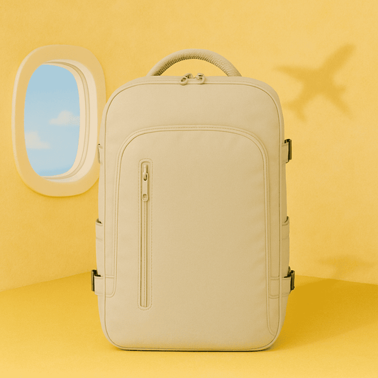 Sac à dos cabine beige 25L ouverture valise –  Format Ryanair, low cost – Cabinlow™