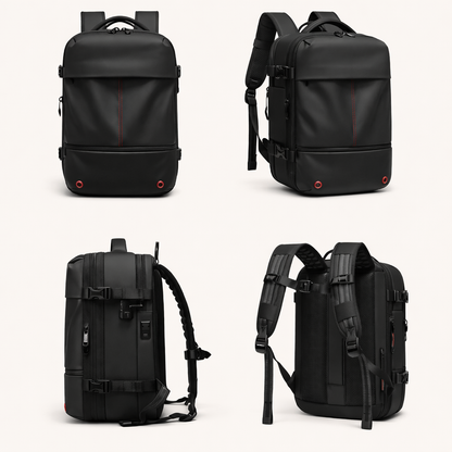 Black Vacuum Compression 40L Underseat Backpack 45×36×20