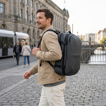 Grey Vacuum Compression 55L Cabin Backpack overhead  Airline