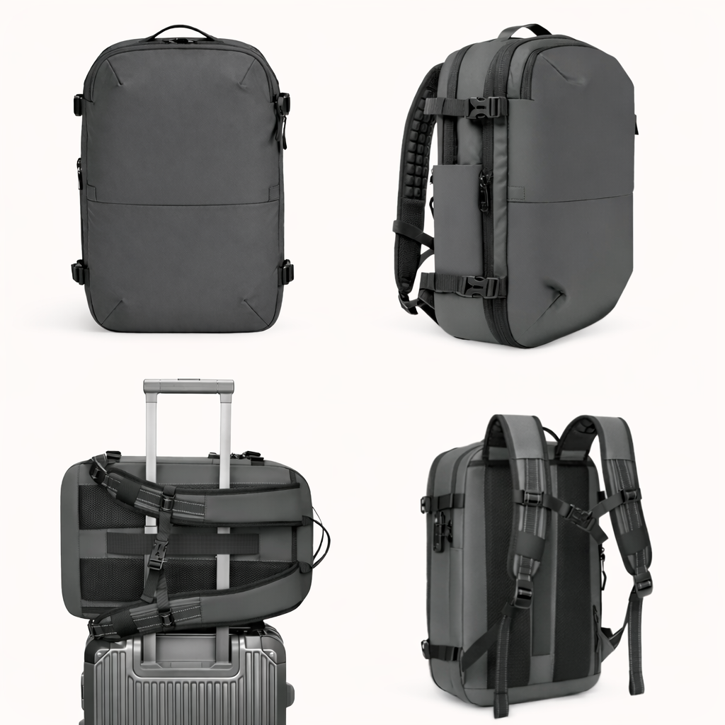 Grey Vacuum Compression 55L Cabin Backpack overhead  Airline