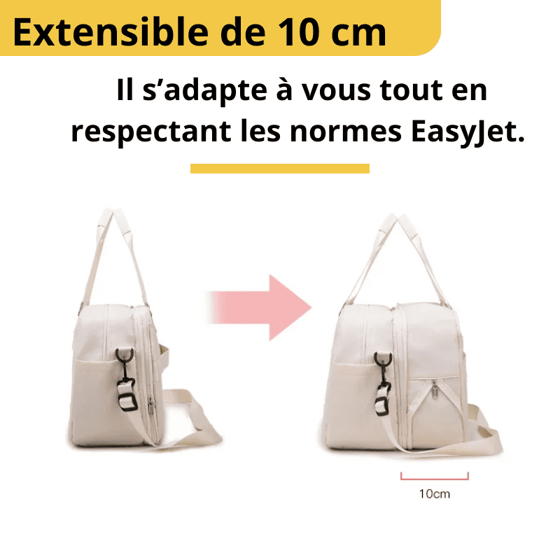 Sac à main cabine Format  EasyJet rose-extensible multi-poches pour femme –Cabinlow™