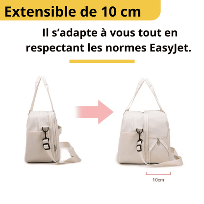 Sac à main cabine Format  EasyJet rose-extensible multi-poches pour femme –Cabinlow™