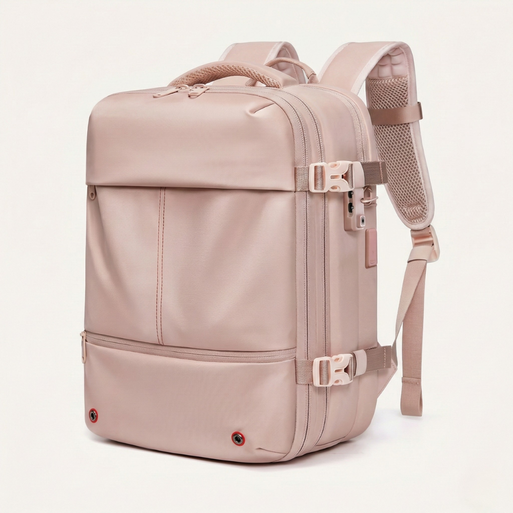 Pink Vacuum Compression 40L Underseat Backpack for Women 45×36×20