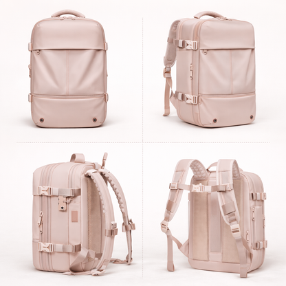 Pink Vacuum Compression 40L Underseat Backpack for Women 45×36×20