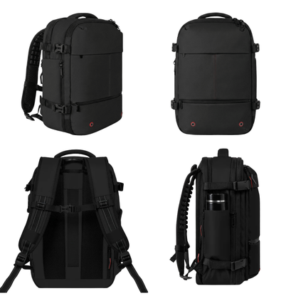 Black Vacuum Compression 55L Cabin Backpack Carry-On Airline