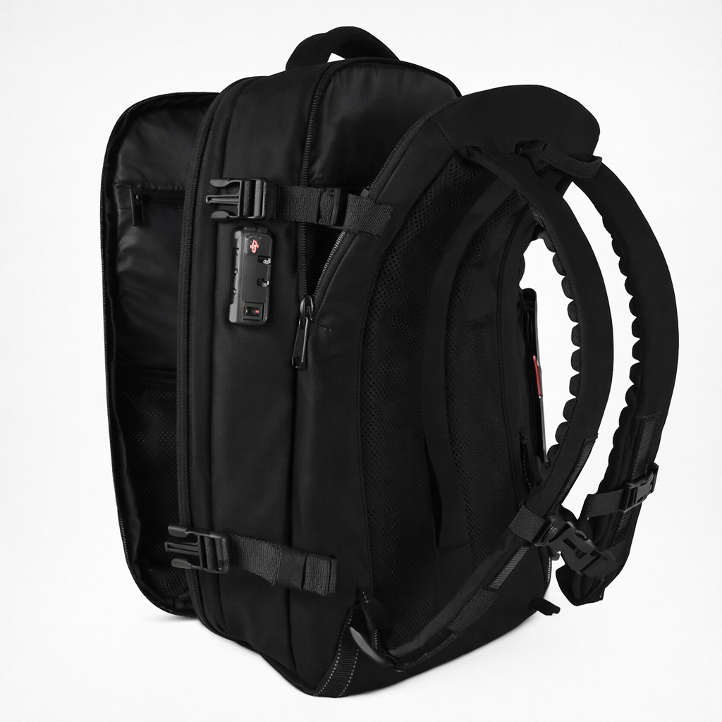 Black Vacuum Compression 55L Cabin Backpack Carry-On Airline