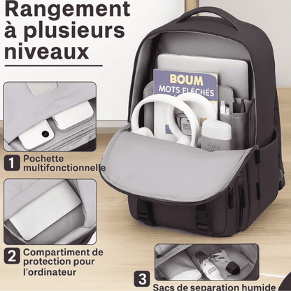 Sac à dos cabine noir casual – Format Ryanair, low cost – Cabinlow™