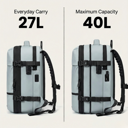 Blue Vacuum Compression 40L Underseat Backpack 45×36×20